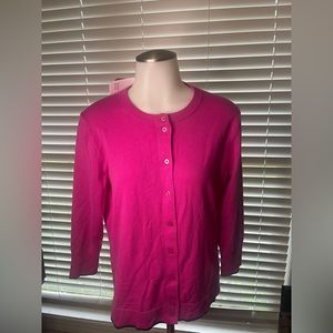 Fuchsia Crown & Ivy cardigan new with tags